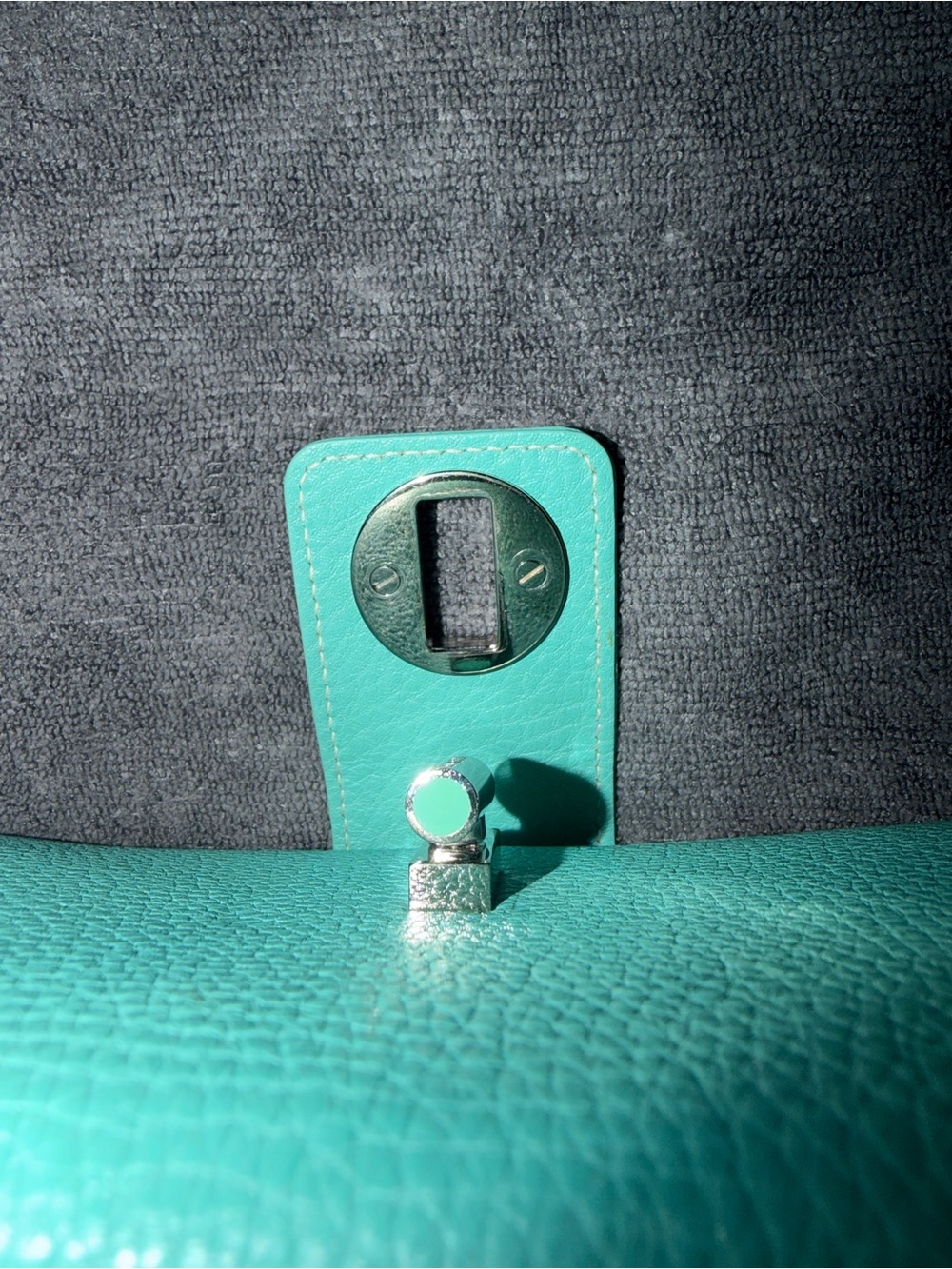 Tiffany & Co. Continental Turnlock Leather Wallet in Tiffany Blue - Picture 6 of 9
